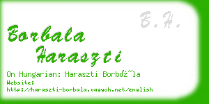 borbala haraszti business card